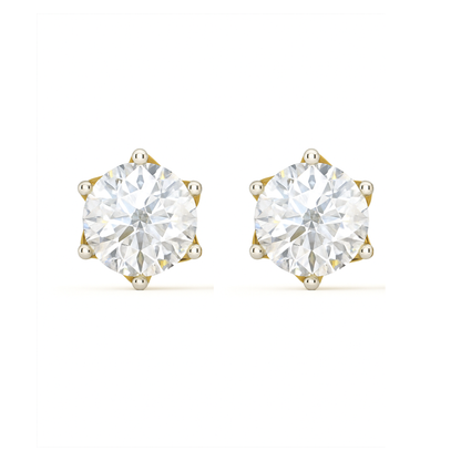 Glintwave Solitaire Lab Grown Diamond Earrings