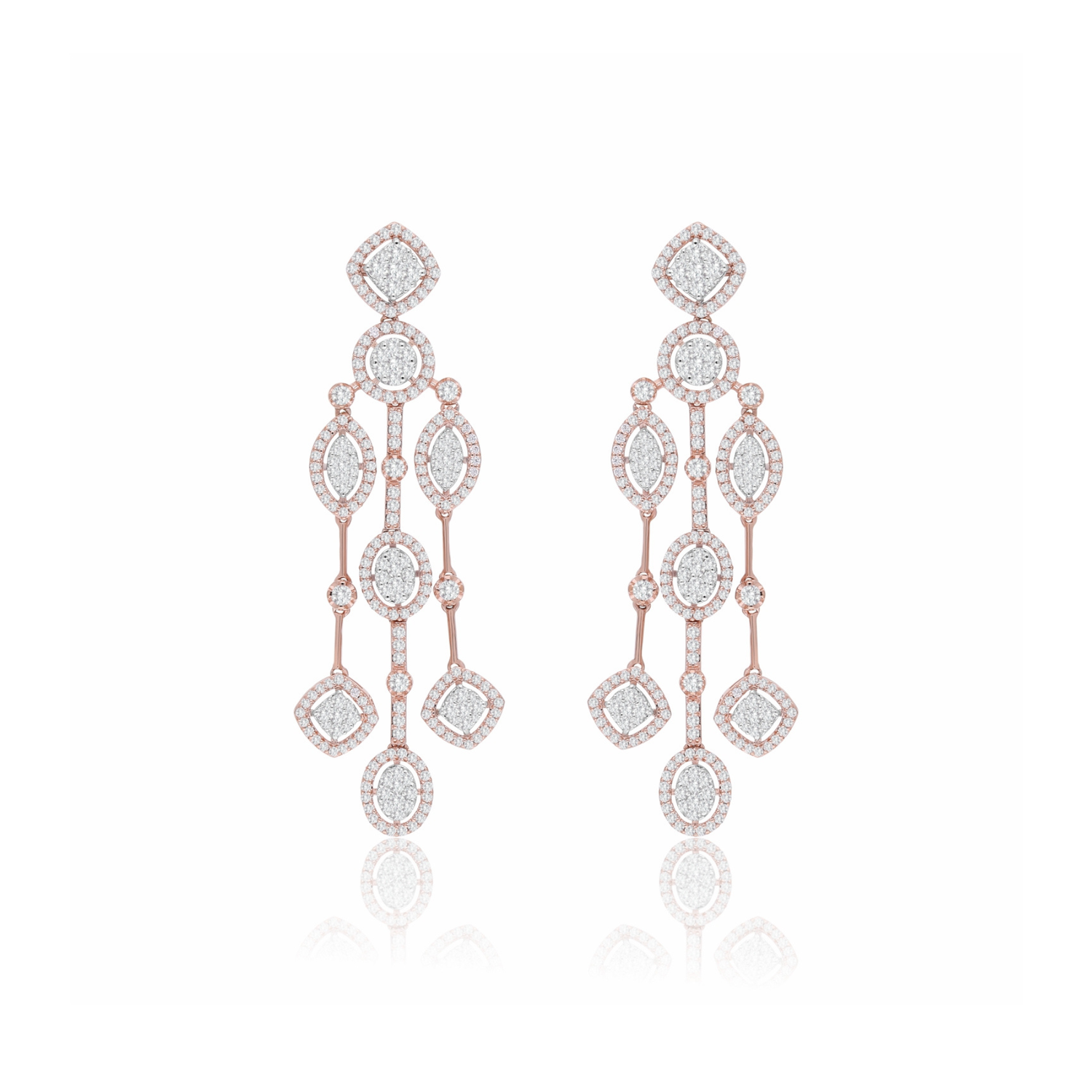 Geometria Muse Drop Lab Grown Diamond Earrings