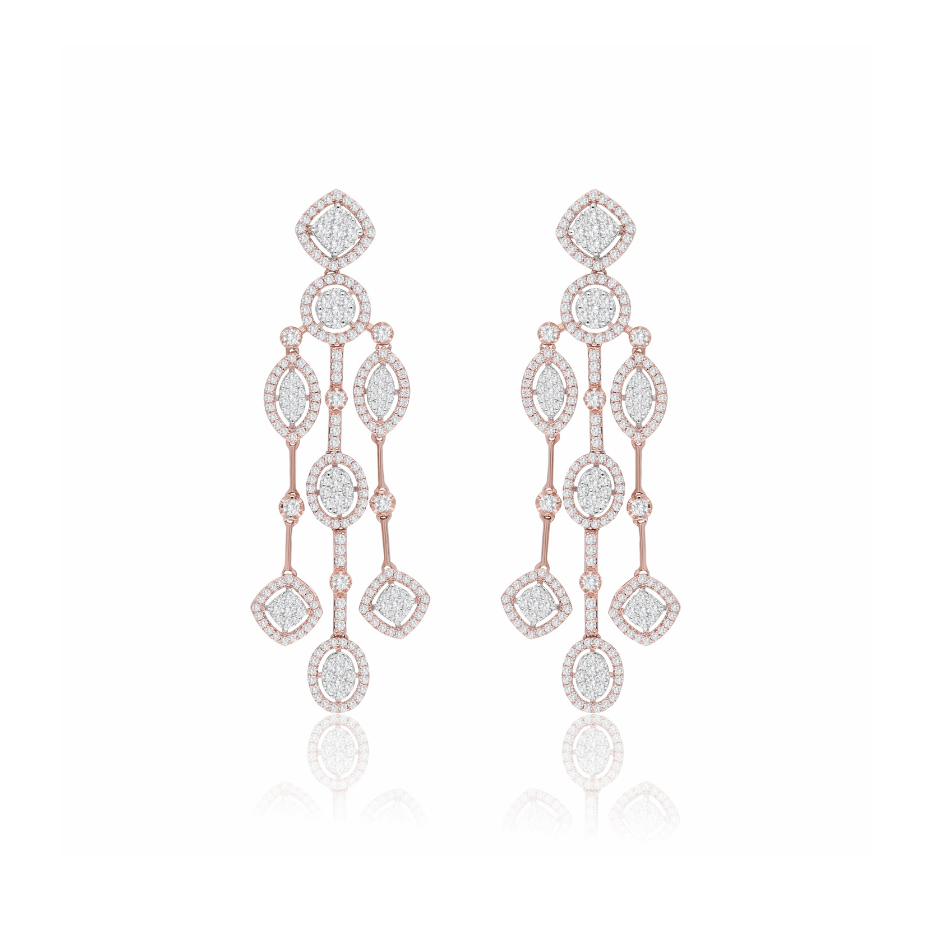 Geometria Muse Drop Lab Grown Diamond Earrings