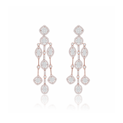 Geometria Muse Drop Lab Grown Diamond Earrings