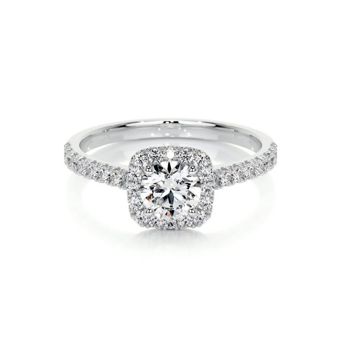 Infinity Charm Solitaire Lab Grown Diamond Ring