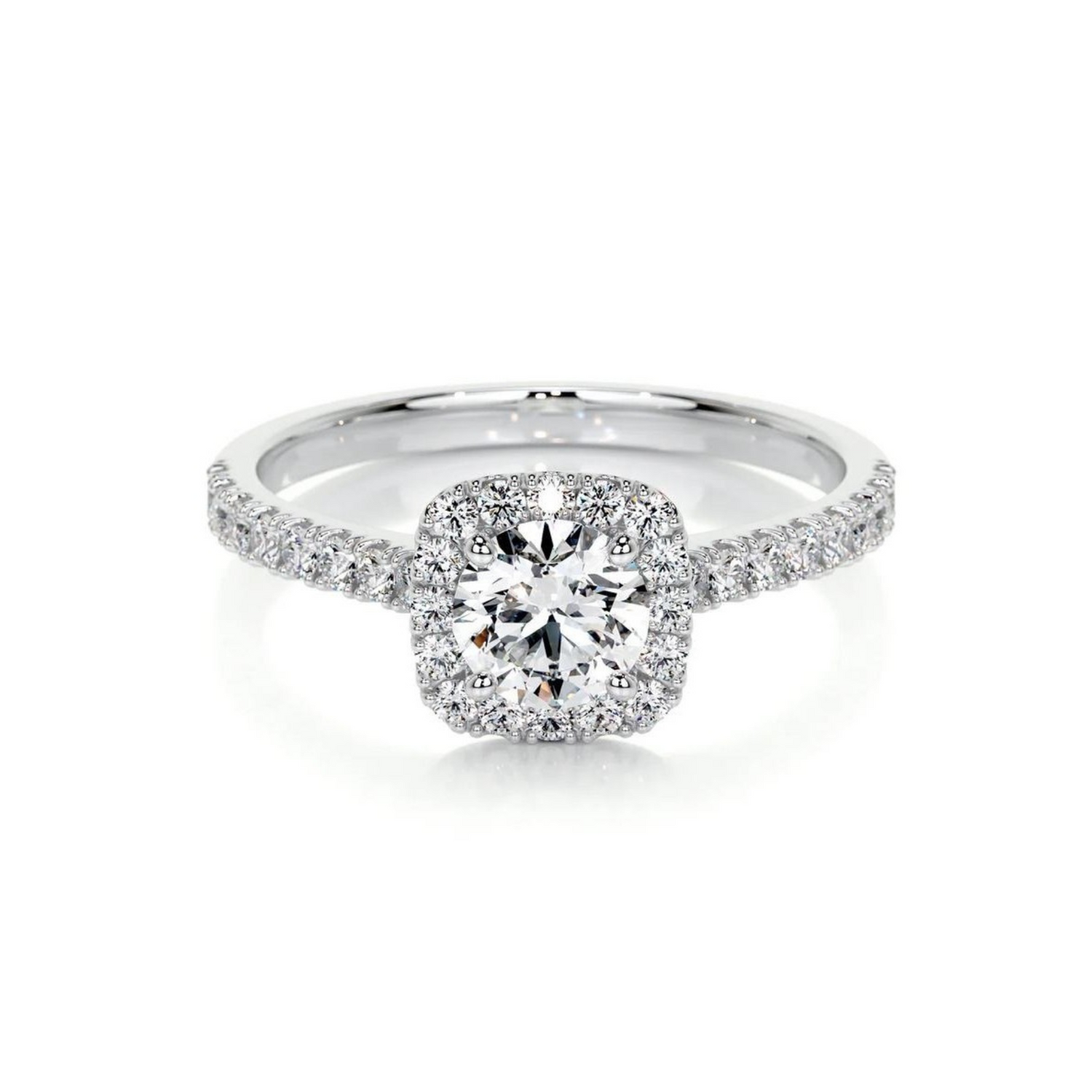 Infinity Charm Solitaire Lab Grown Diamond Ring