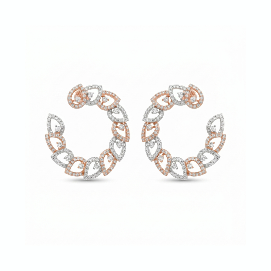 Aurelia Petal Lab Grown Diamond Earrings