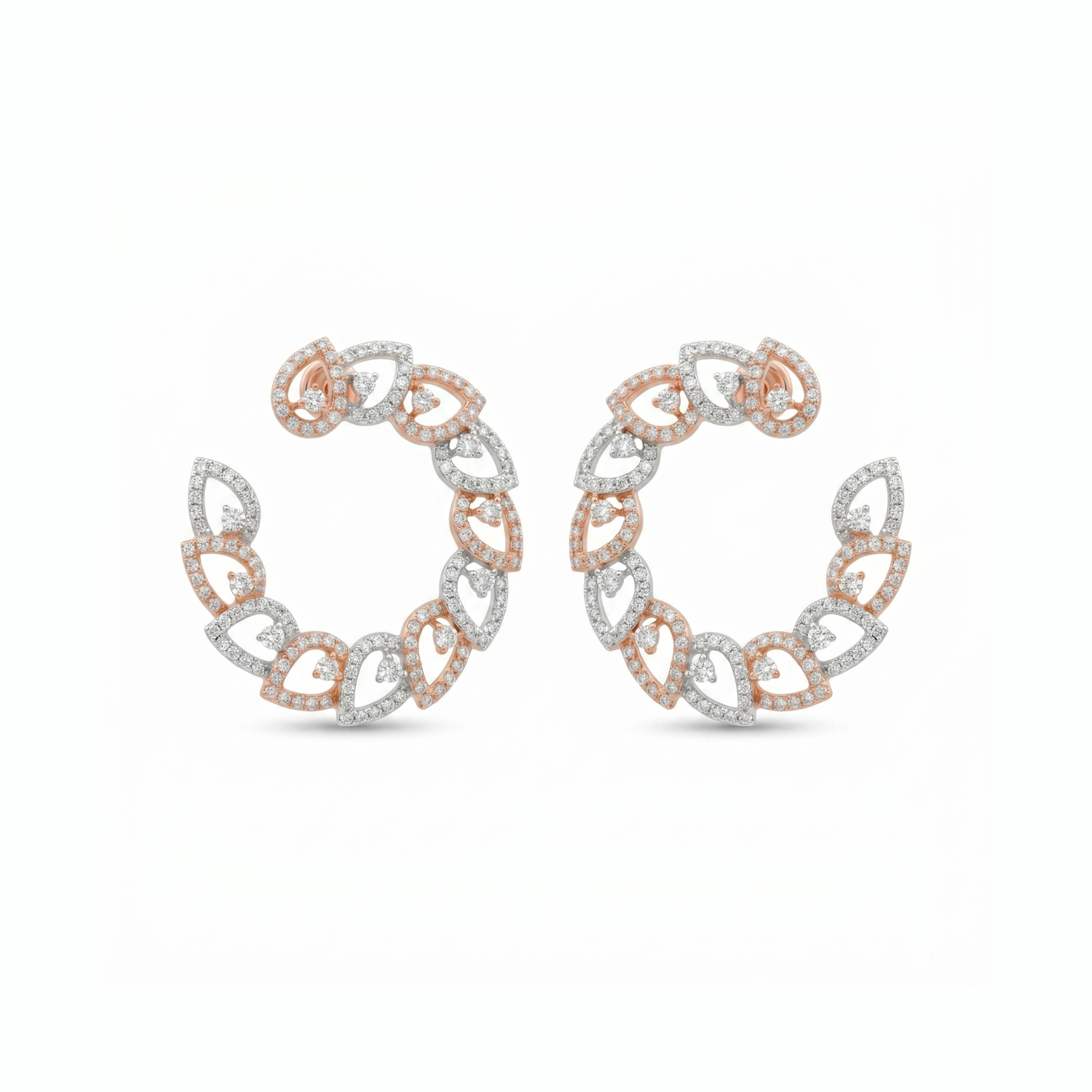 Aurelia Petal Lab Grown Diamond Earrings