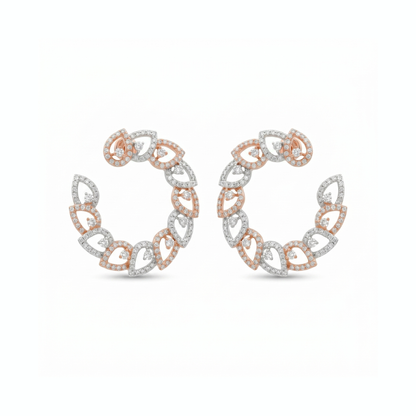 Aurelia Petal Lab Grown Diamond Earrings
