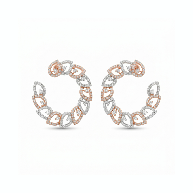 Aurelia Petal Lab Grown Diamond Earrings