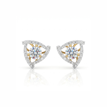Aurora Triad Solitaire Lab Grown Diamond Earrings