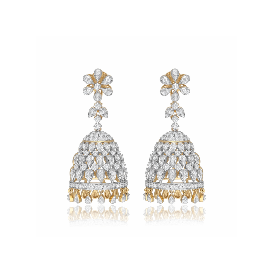 Maharani Lab Grown Diamond Jhumkas