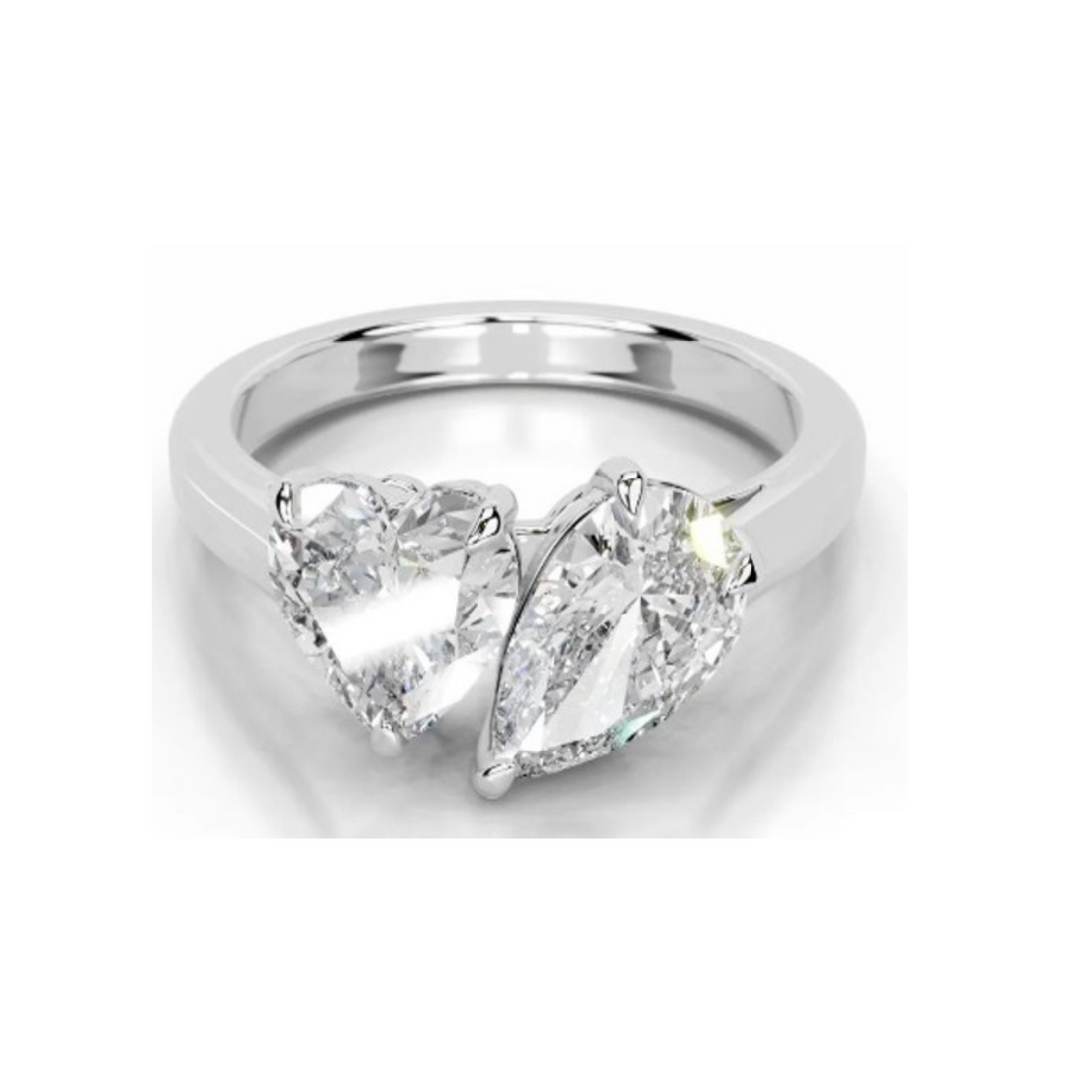 Twin Muse Solitaire Lab Grown Diamond Ring