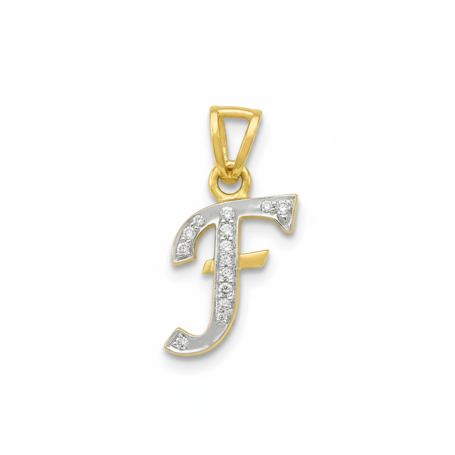 F-Initial Lab Grown Diamond Pendant