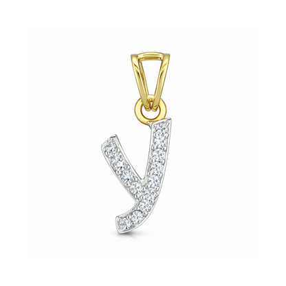 Y-Initial Lab Grown Diamond Pendant