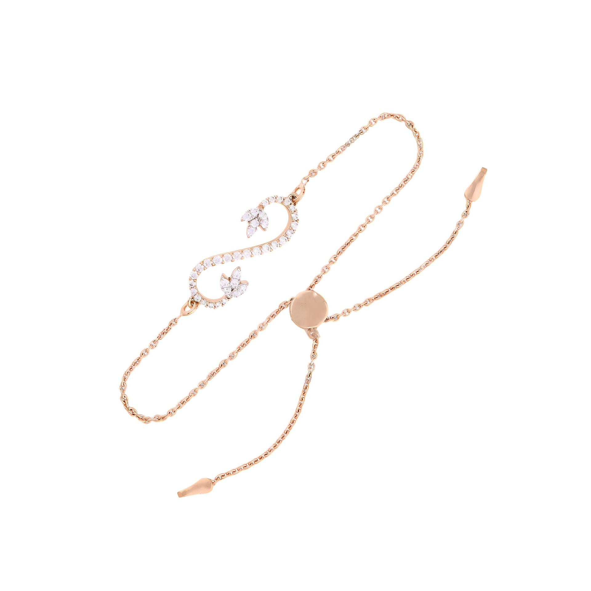 Polyera Floral Link Lab Grown Diamond Bracelet