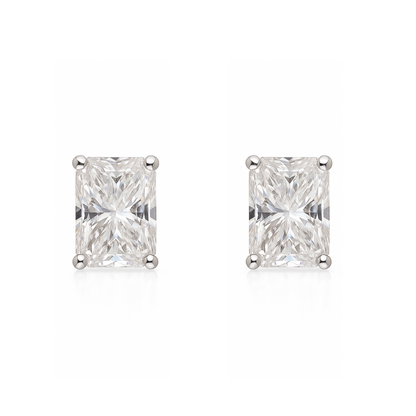 Radiant Icon Solitaire Lab Grown Diamond Earrings