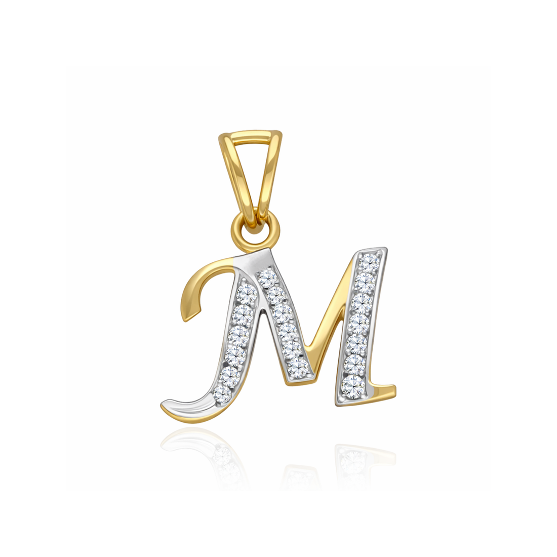 M-Initial Lab Grown Diamond Pendant