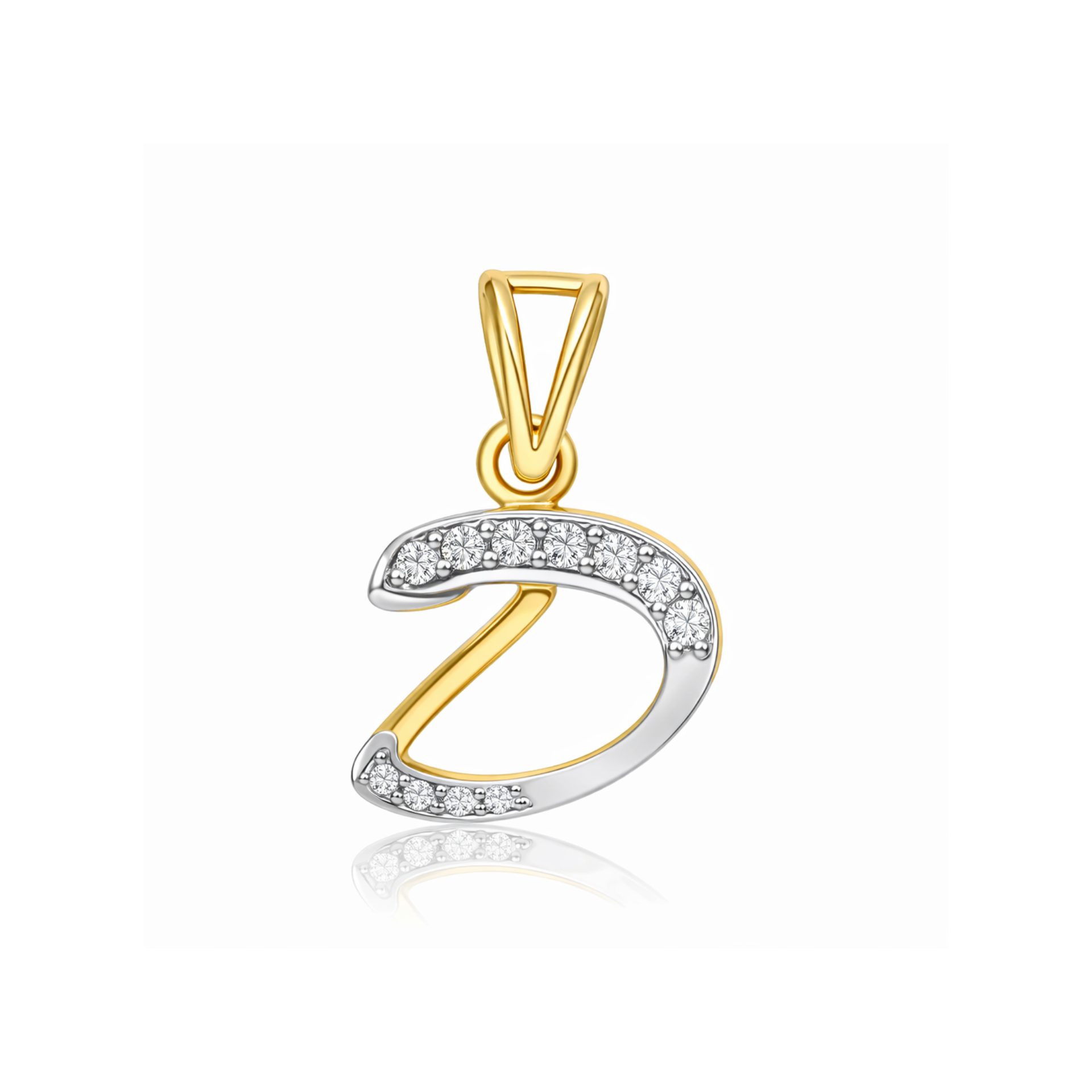 D-Initial Lab Grown Diamond Pendant