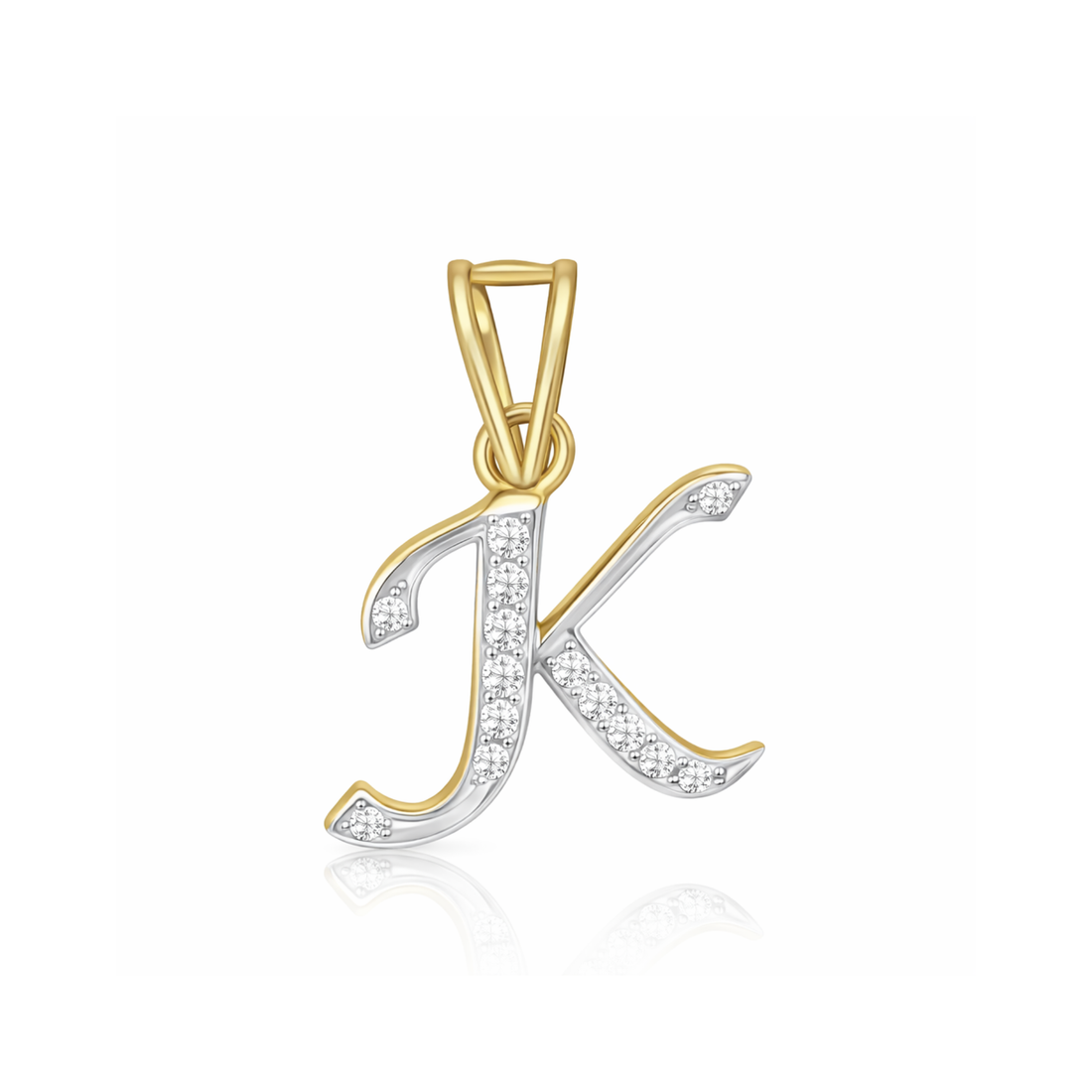 K-Initial Lab Grown Diamond Pendant