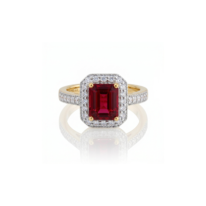 Solaris Crimson Lab Grown Gemstone Ring