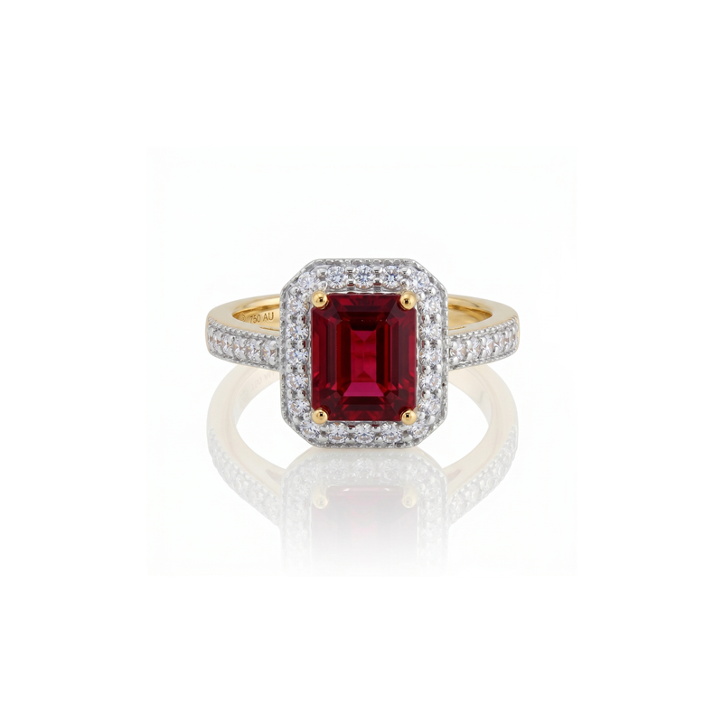 Solaris Crimson Lab Grown Gemstone Ring
