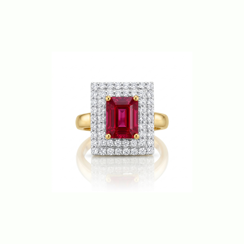 Radiant Legacy Lab Grown Gemstone Ring
