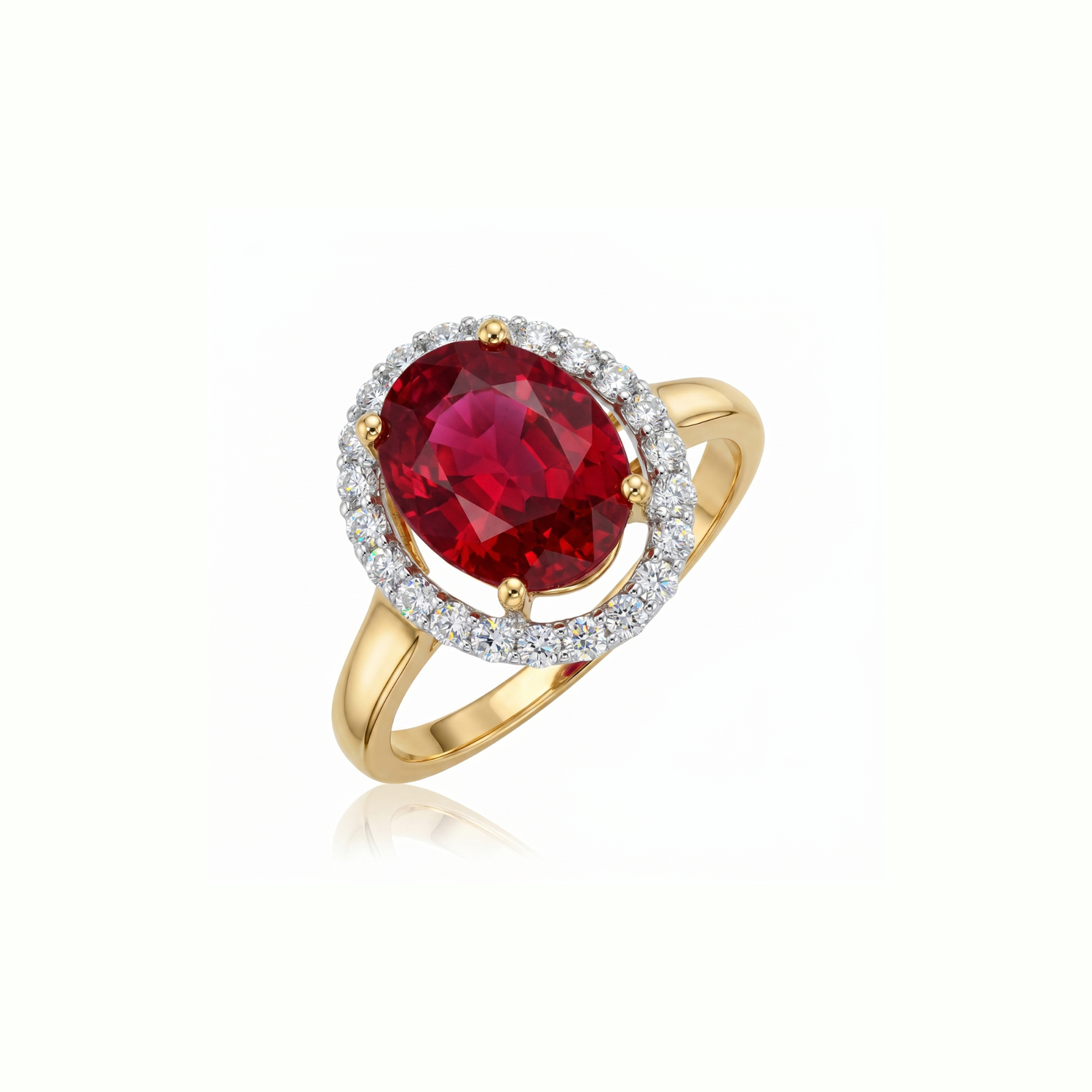 Azurean Arch Lab Grown Gemstone Ring