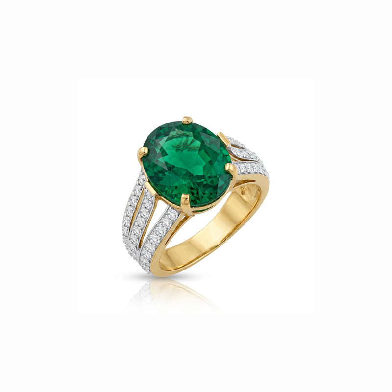 Aurelian Oval Lab Grown Gemstone Ring