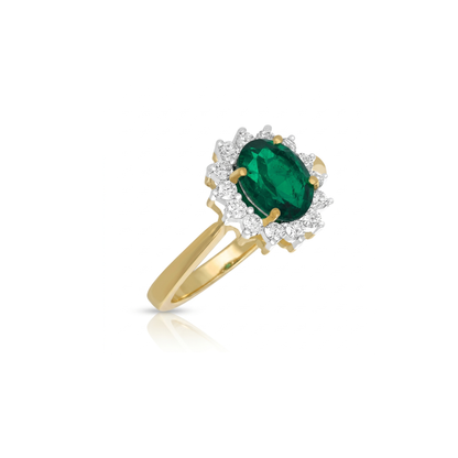 Duchess Halo Lab Grown Gemstone Ring