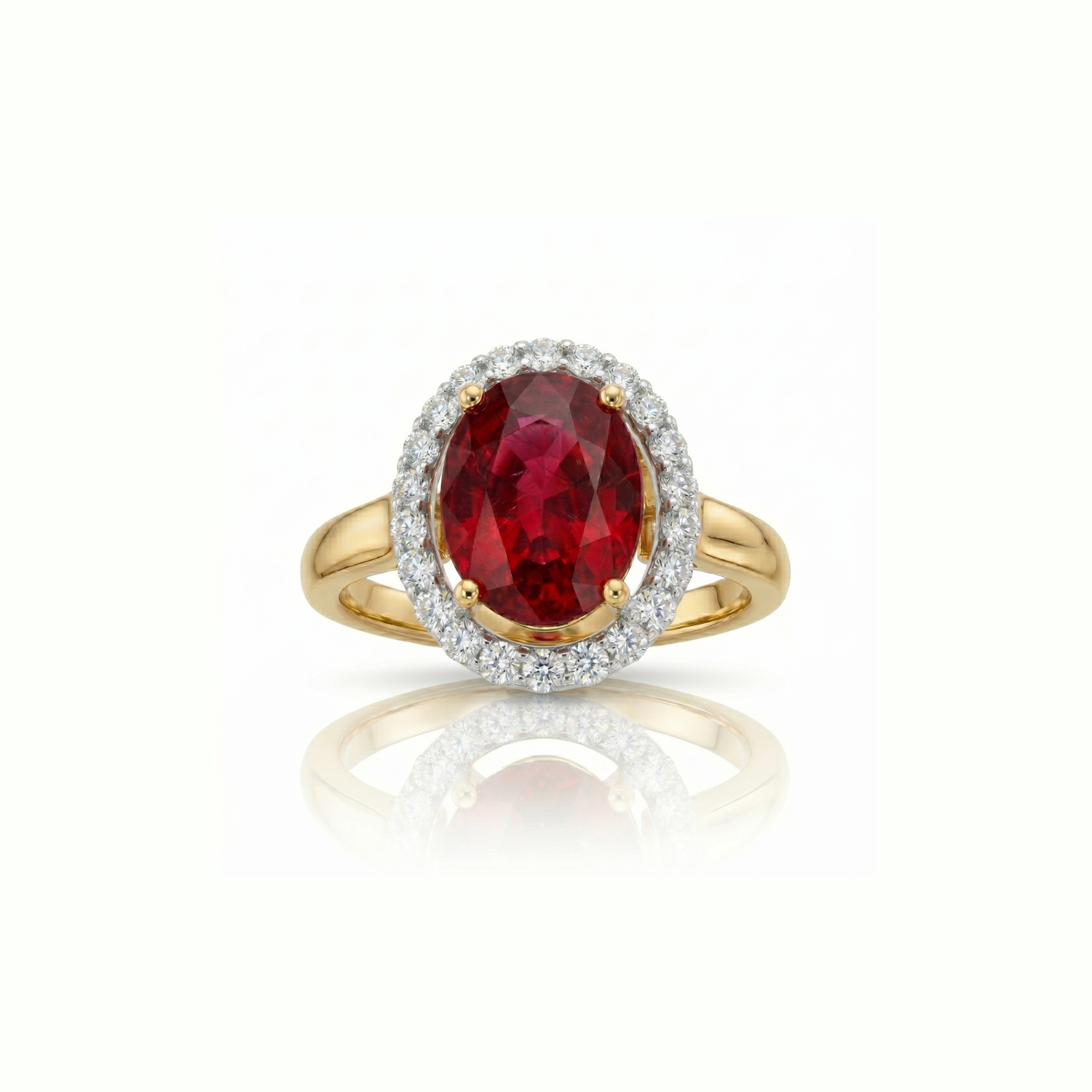 Azurean Arch Lab Grown Gemstone Ring
