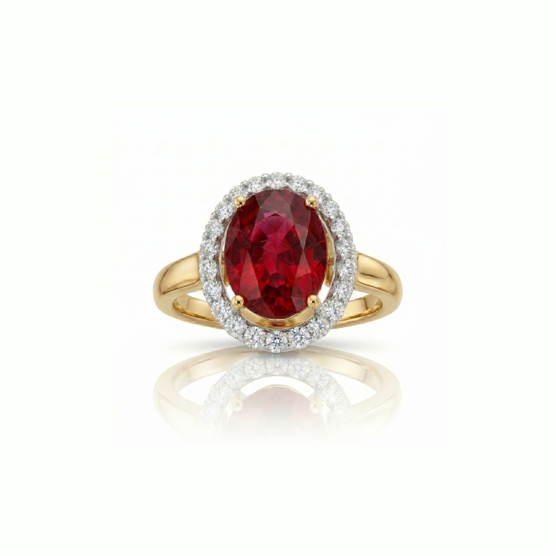 Azurean Arch Lab Grown Gemstone Ring