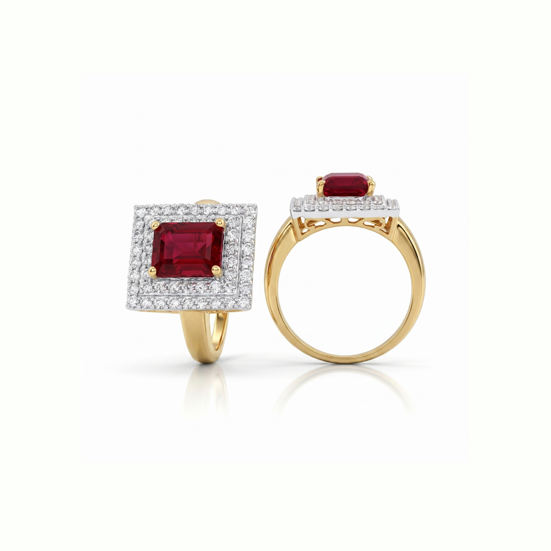 Radiant Legacy Lab Grown Gemstone Ring