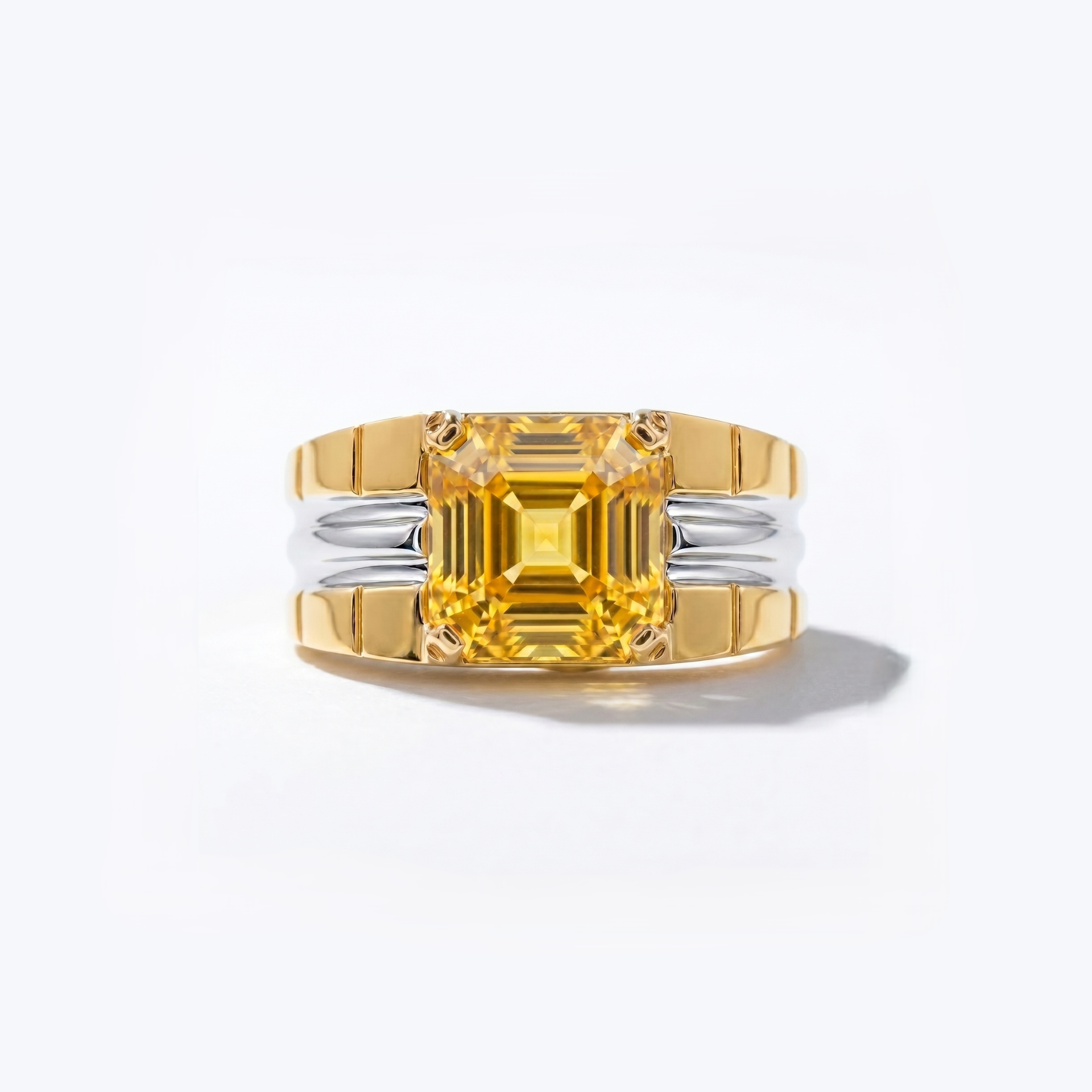 Amber Fortress Lab Grown Gemstone Ring