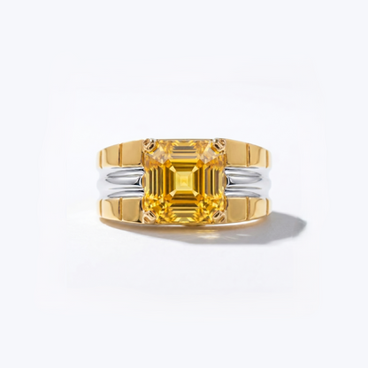 Amber Fortress Lab Grown Gemstone Ring