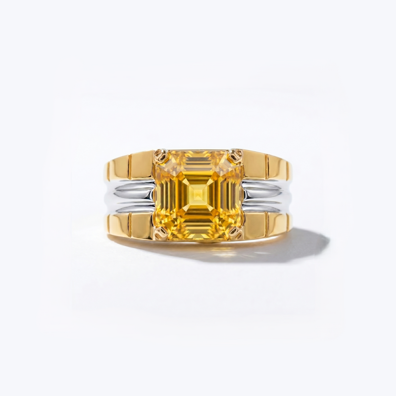 Amber Fortress Lab Grown Gemstone Ring