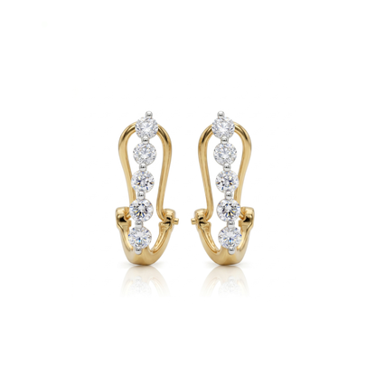Drop Line Lab Grown Diamond Earrings