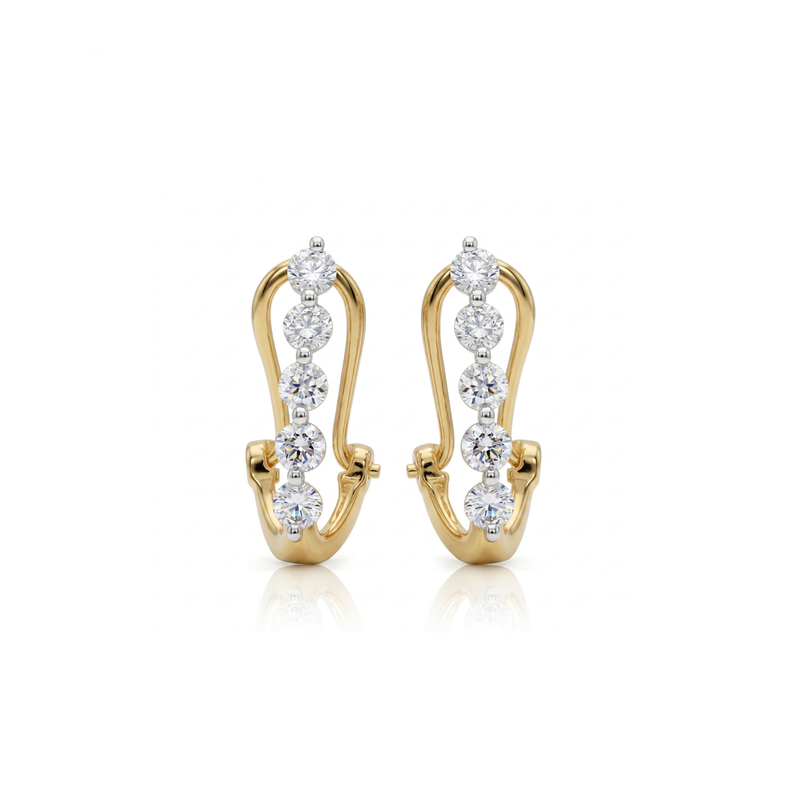 Drop Line Lab Grown Diamond Earrings