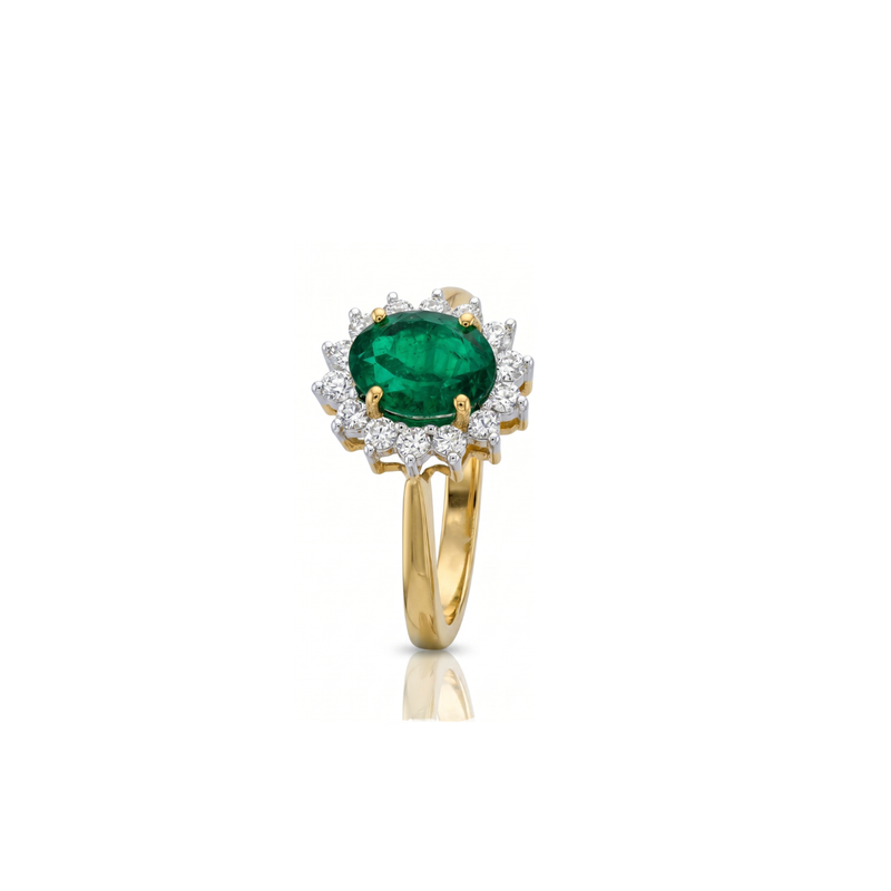 Duchess Halo Lab Grown Gemstone Ring