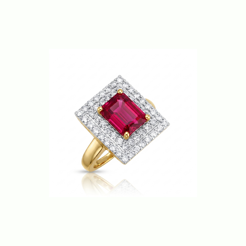 Radiant Legacy Lab Grown Gemstone Ring
