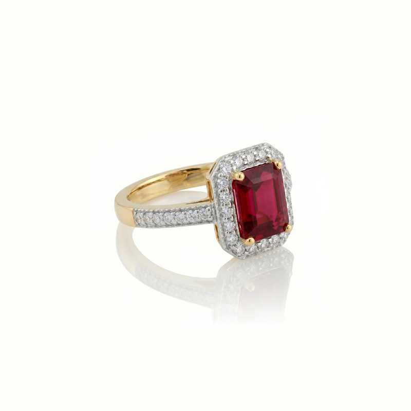 Solaris Crimson Lab Grown Gemstone Ring