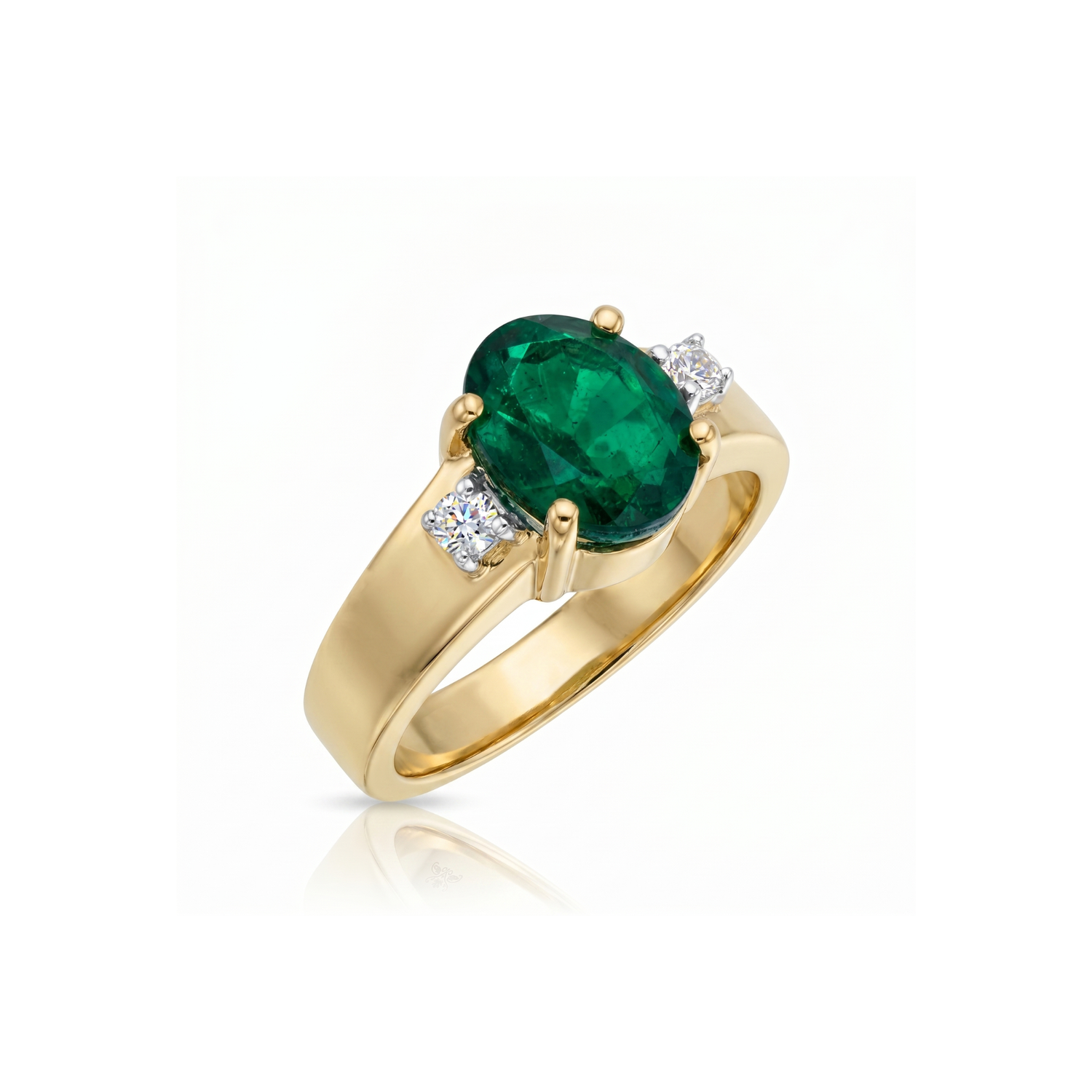 Elysian Pillar Lab Grown Gemstone Ring