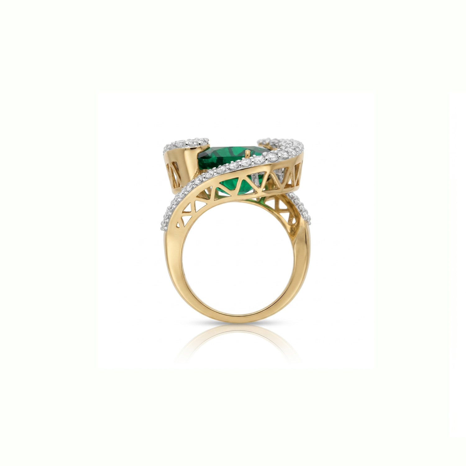 Verdant Vesper Lab Grown Gemstone Ring