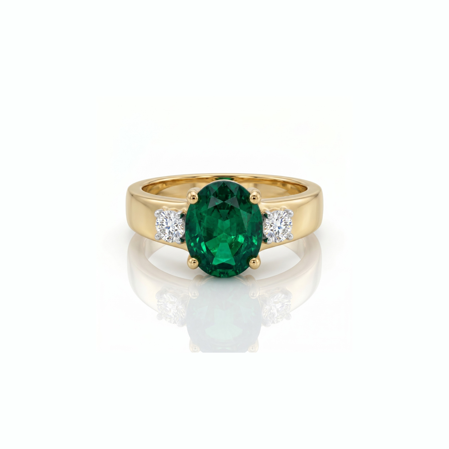 Elysian Pillar Lab Grown Gemstone Ring