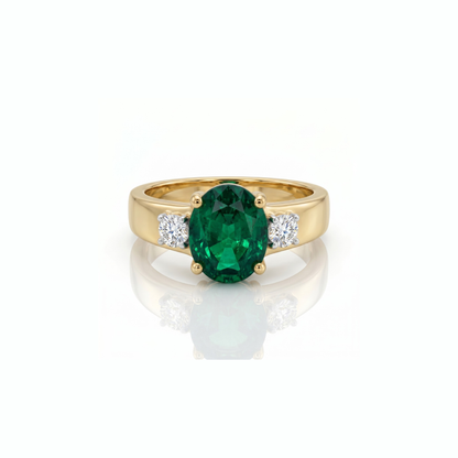 Elysian Pillar Lab Grown Gemstone Ring