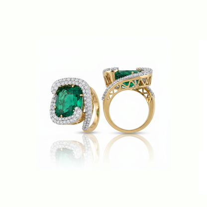 Verdant Vesper Lab Grown Gemstone Ring
