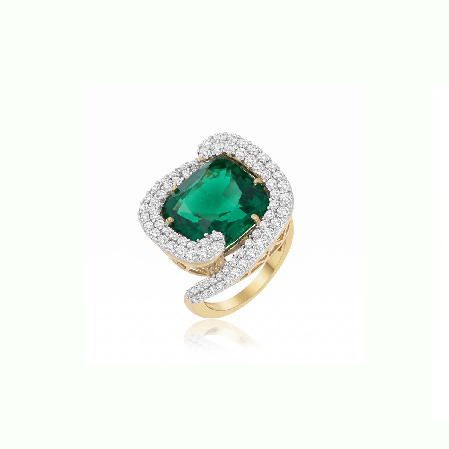 Verdant Vesper Lab Grown Gemstone Ring