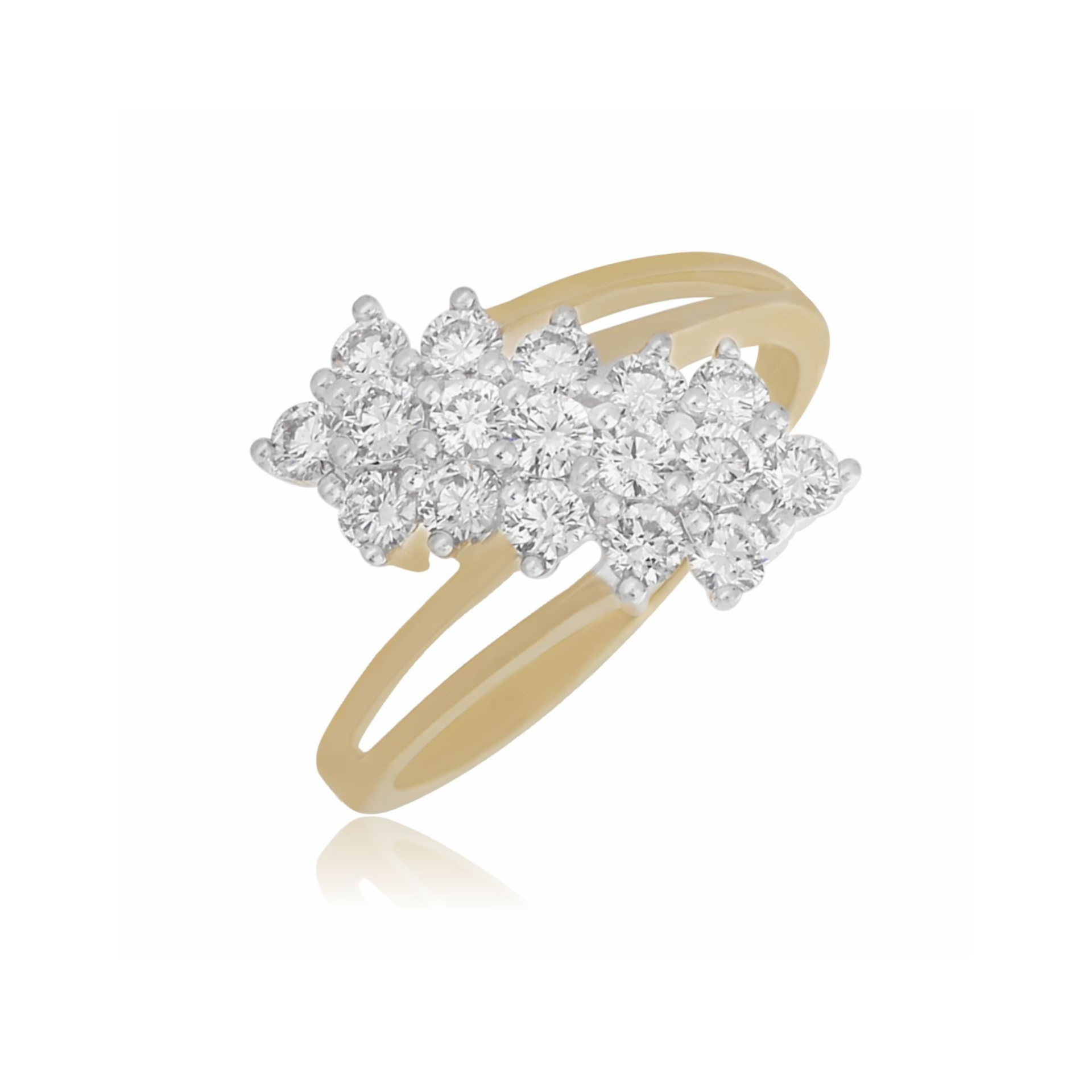 Helical Cluster Lab Grown Diamond Ring