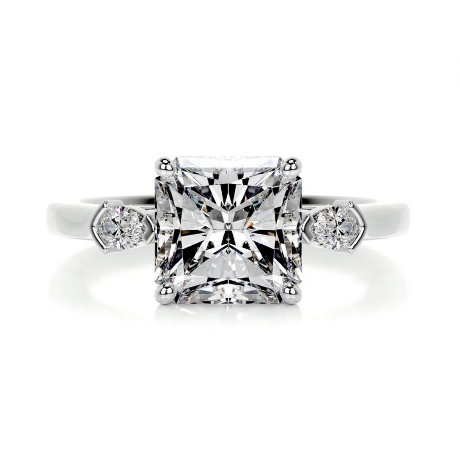 Opulence Square Solitaire Lab Grown Diamond Ring