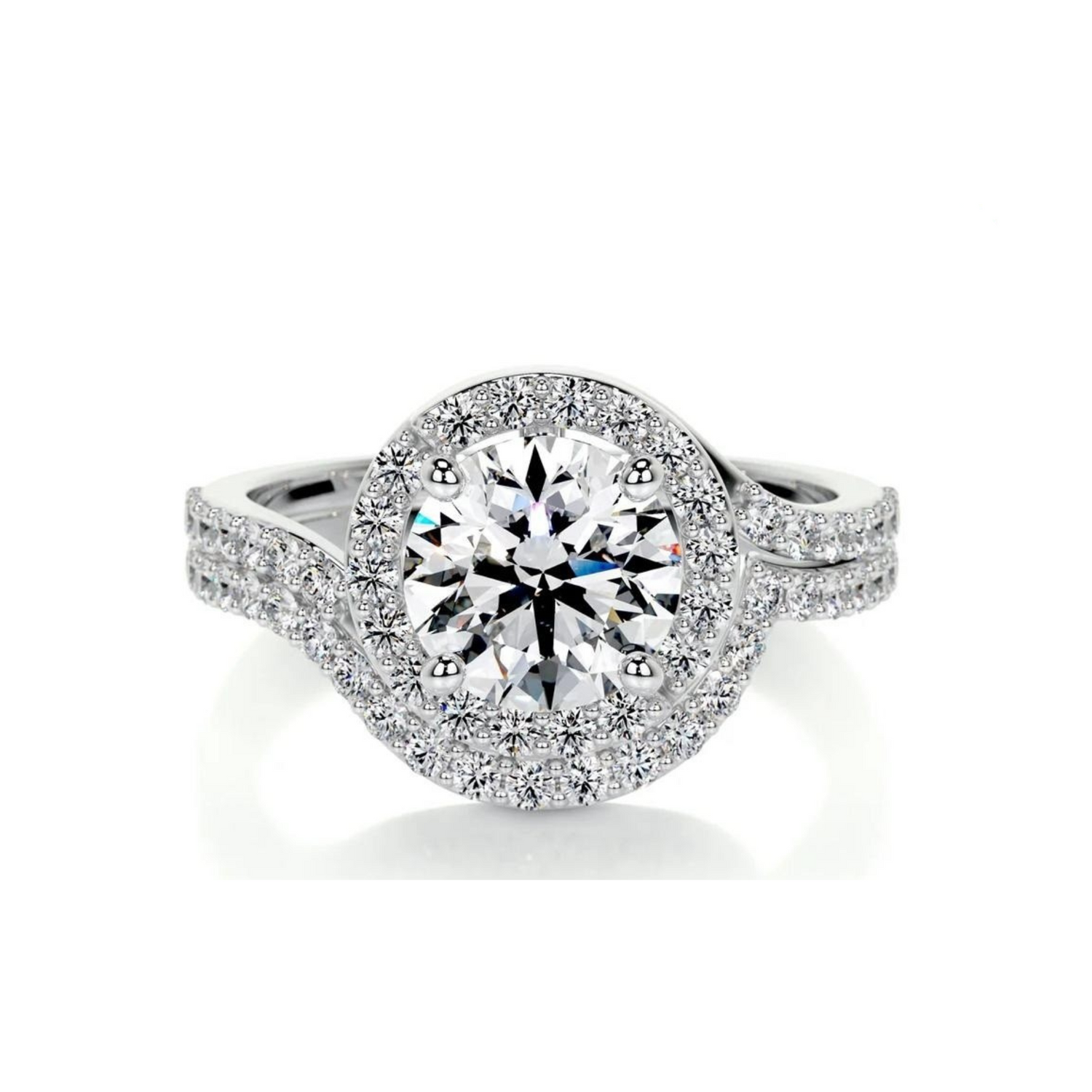 Queen’s Halo Solitaire Lab Grown Diamond Ring