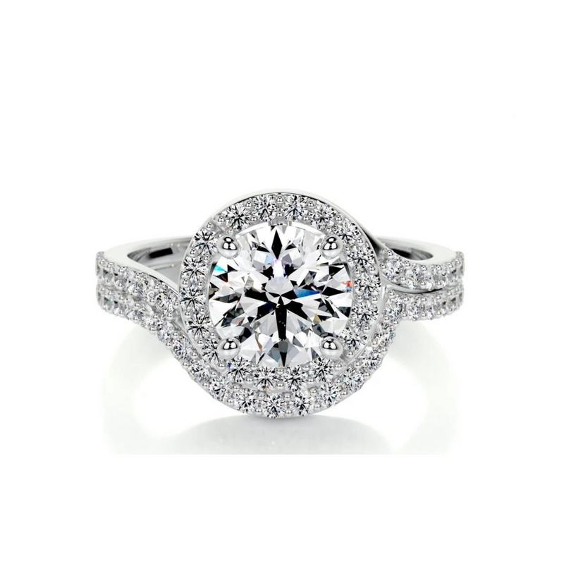 Queen’s Halo Solitaire Lab Grown Diamond Ring