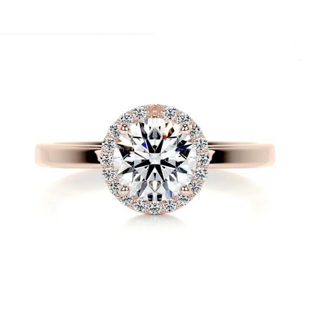 Dawnlight Halo Solitaire Lab Grown Diamond Ring