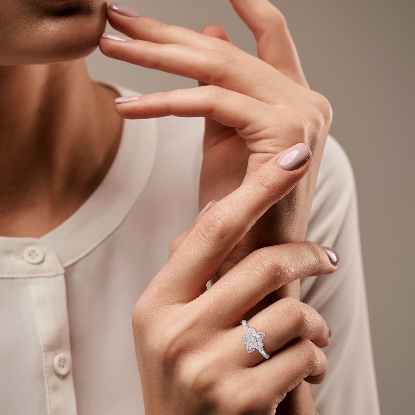 Blossom Diamond Floral Ring