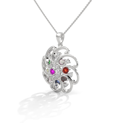 Cosmic Blossom Lab Grown Diamond Pendant